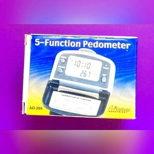 Advantage 5 Function Pedometer AD-288 in original packaging with Instructions